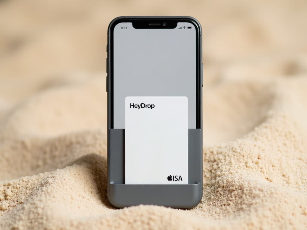 HeyDrop card on Apple Wallet lock screen with QR code